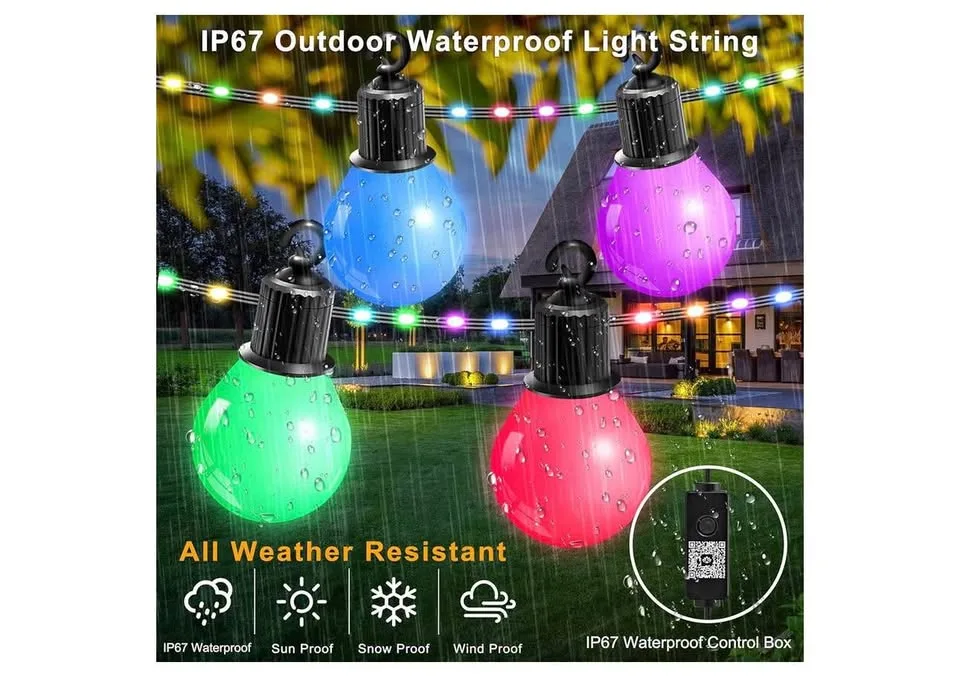 Christmas/app ,remote control Outdoor stings lights image indicator(6)