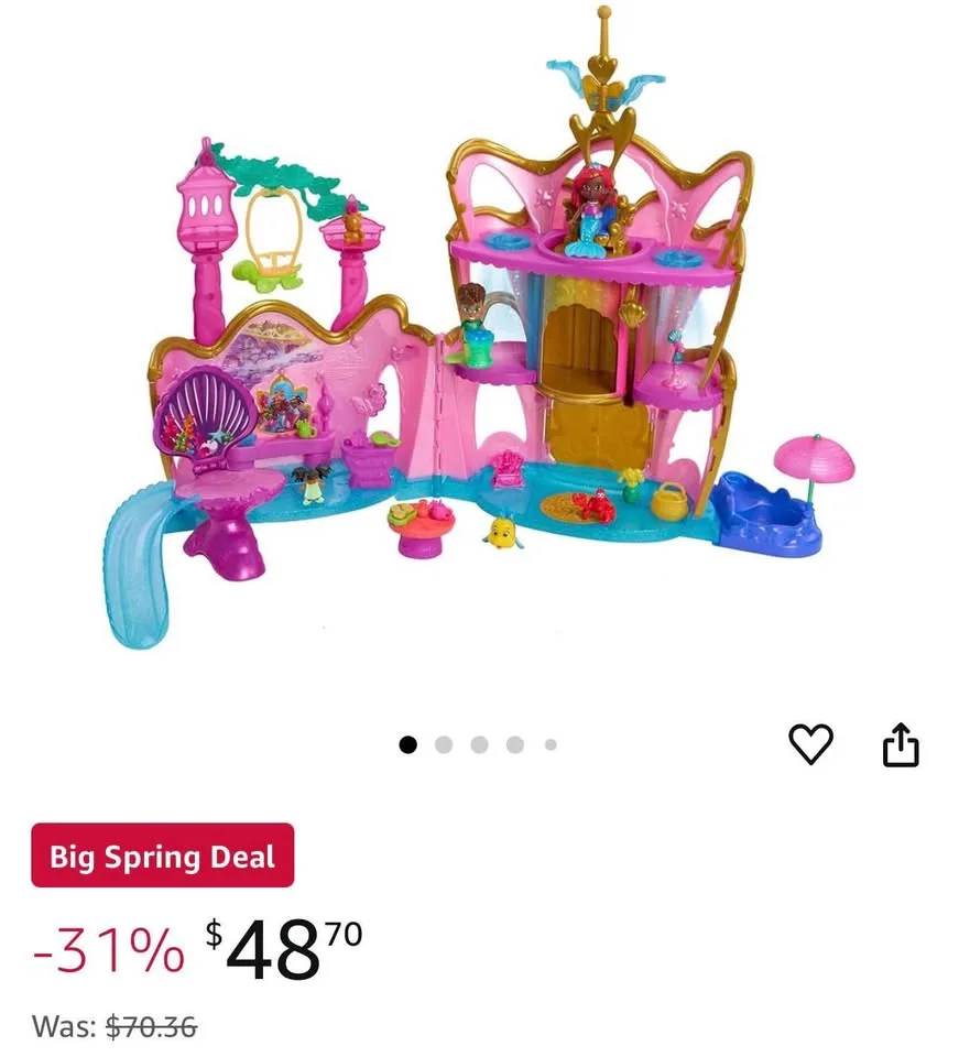 Toy Ariel deluxe Atlantica palace playset-new-with lights and so image indicator(3)