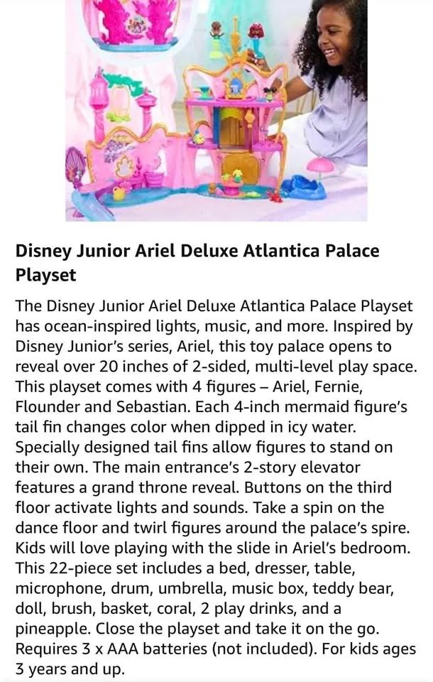 Toy Ariel deluxe Atlantica palace playset-new-with lights and so image indicator(6)