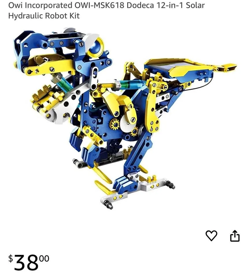 Toy Robot /solar hydraulic robot kit Age 8 up thumbnail