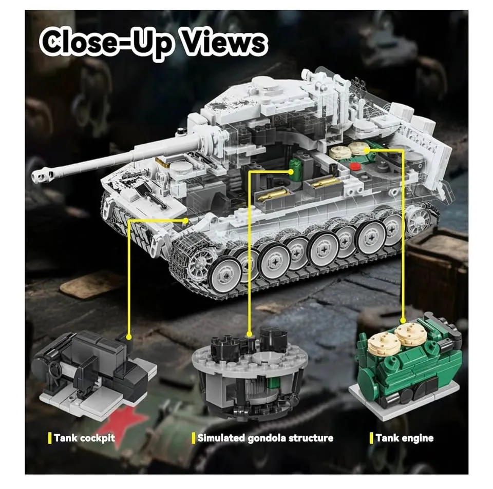 Toy Mega blocks heavy tank-new- black over 1700 pieces image indicator(5)