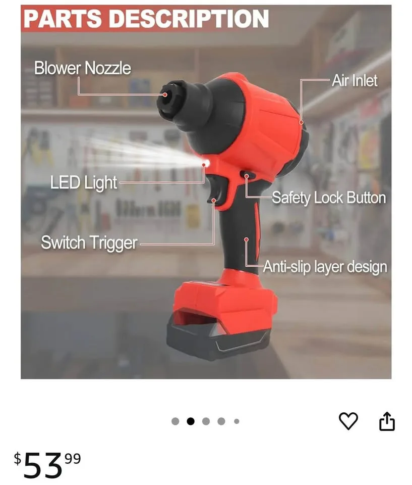 Air tool-uses Milwaukee 18 v batteries, tool only-new image indicator(4)