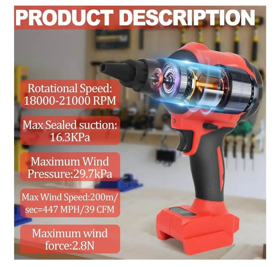 Air tool-uses Milwaukee 18 v batteries, tool only-new image indicator(5)