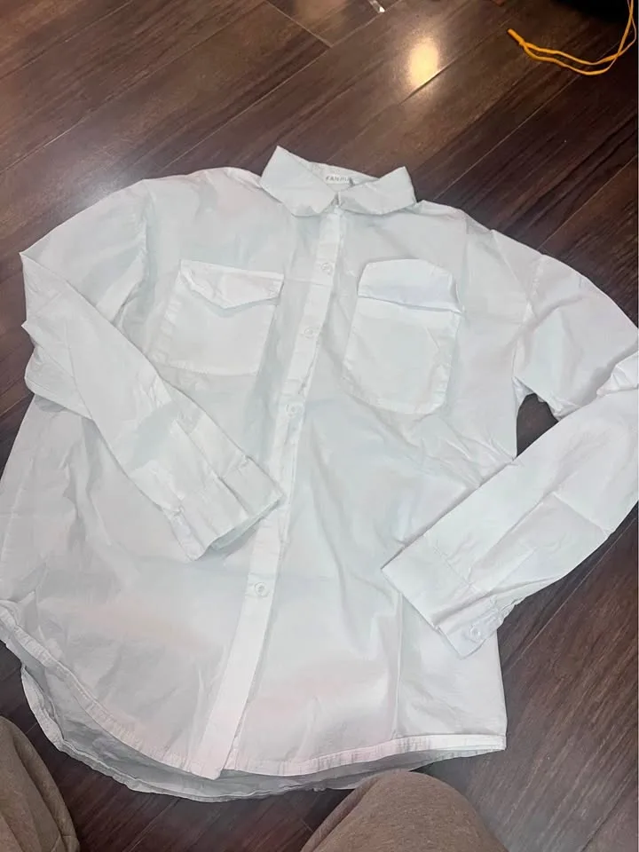 White buttoned up dress shirt
