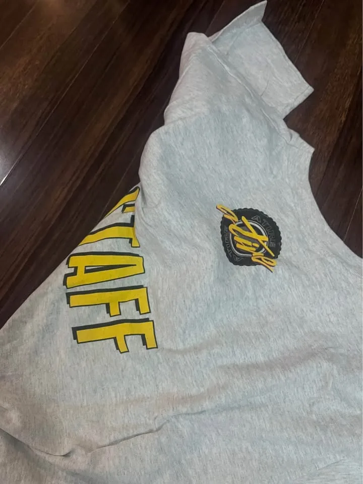 Vintage market oversized black and grey top T shirt image indicator(4)