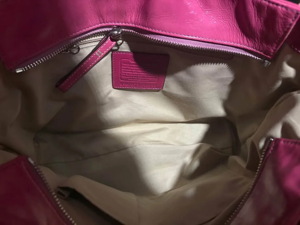 Coach East west gallery tote pink shoulder bag image indicator(8)