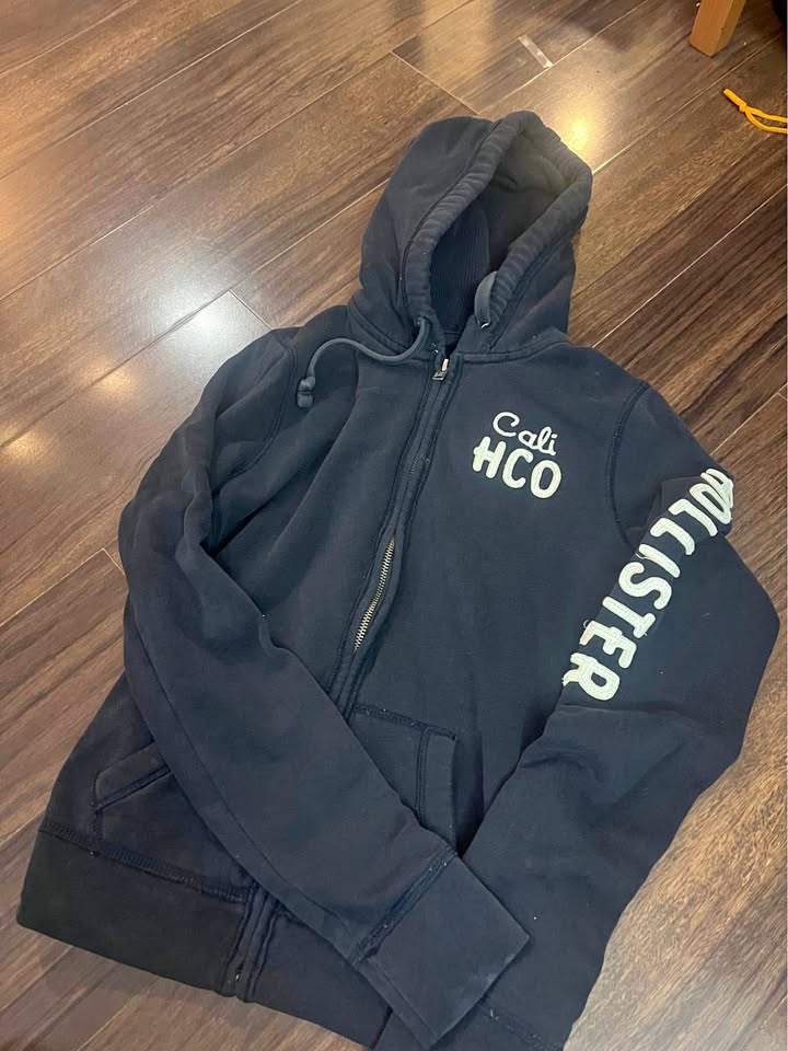 Hollister navy zip jacket