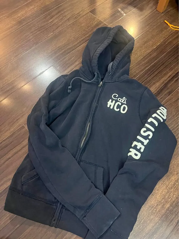 Hollister navy zip jacket