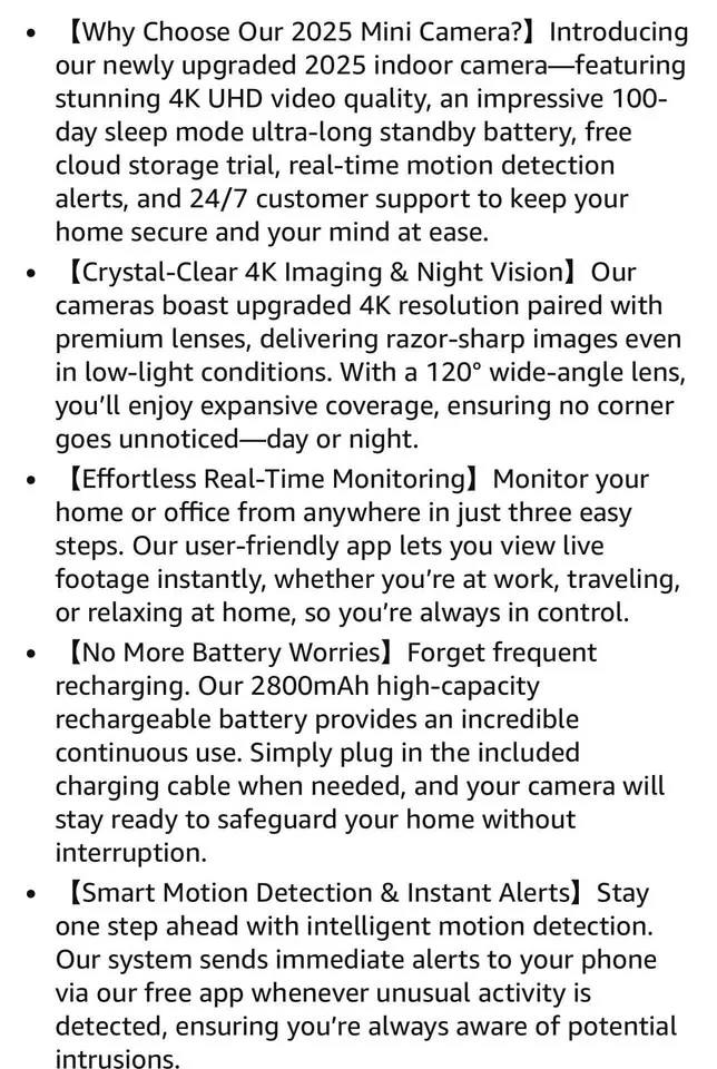 Wireless indoor mini camera/night vision-new- with app image indicator(9)