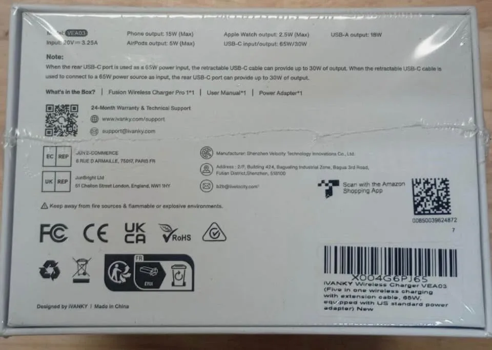 Wireless charger 5/1 fusion pro one-new sealed box image indicator(3)