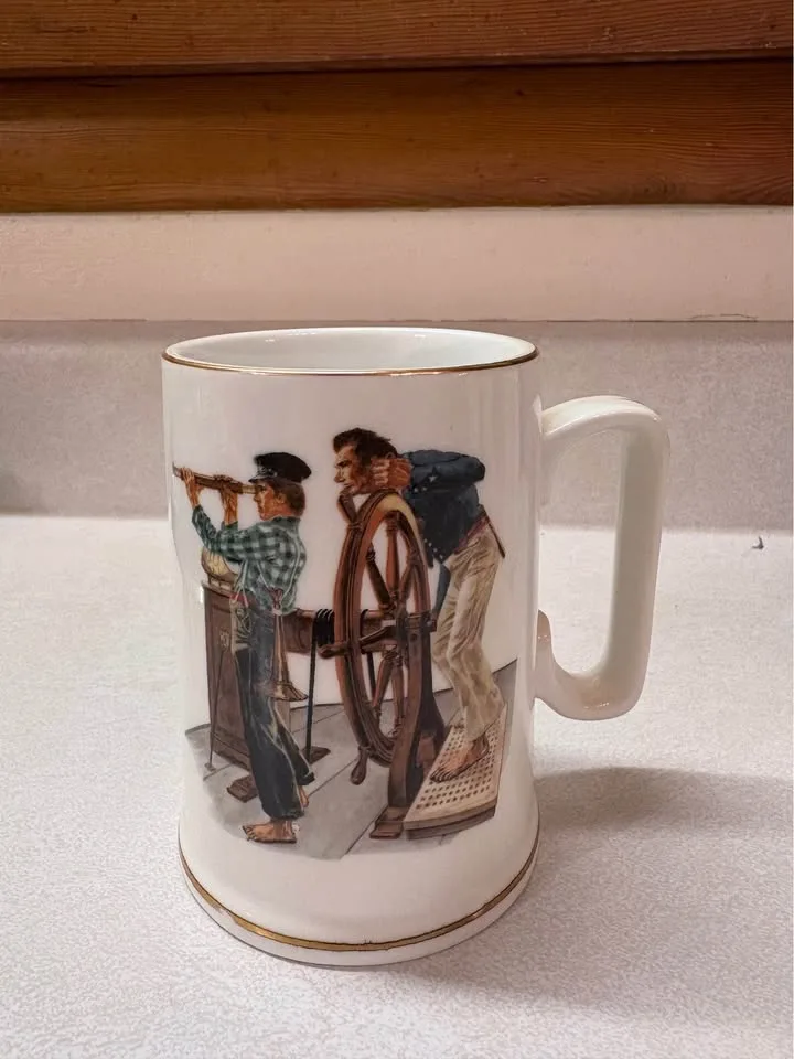 Set of 4 Vintage Norman Rockwell Mugs “The Mariners” image indicator(5)