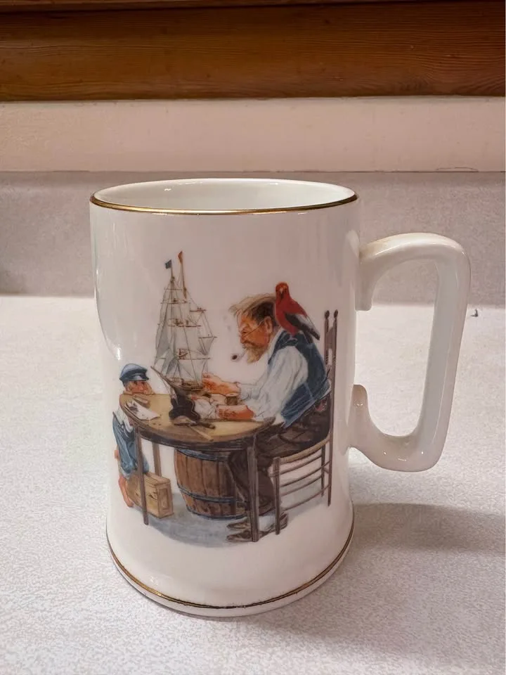 Set of 4 Vintage Norman Rockwell Mugs “The Mariners” image indicator(7)