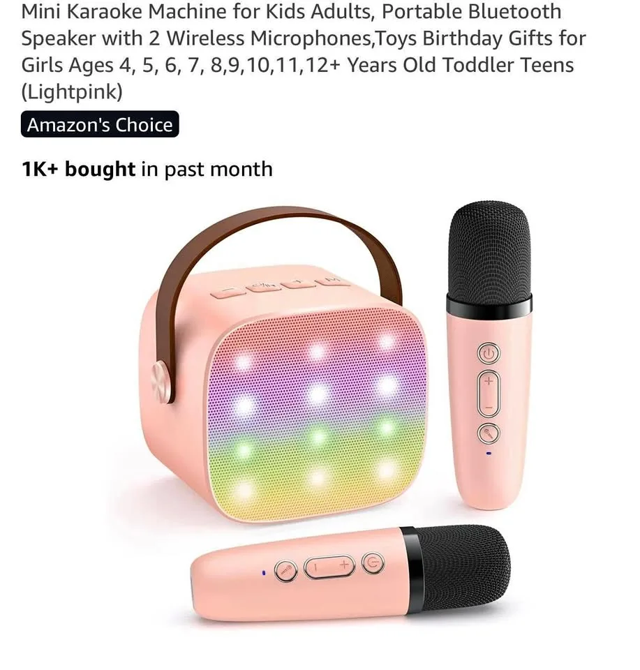 Karaoke mini for kids-new-with two microphones-new thumbnail