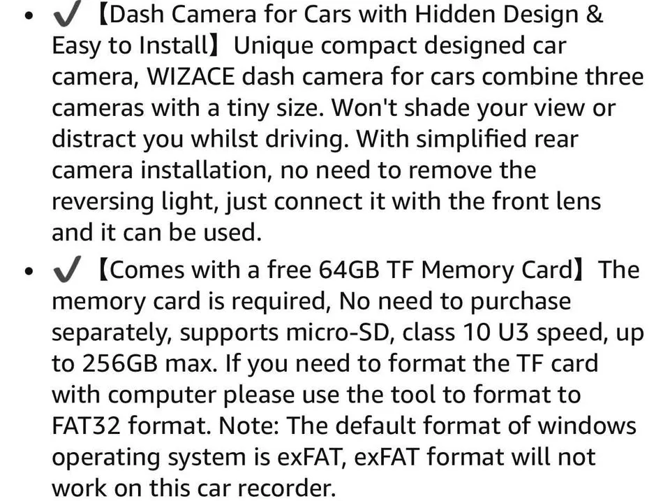 Dash cam -new- front and rear image indicator(10)