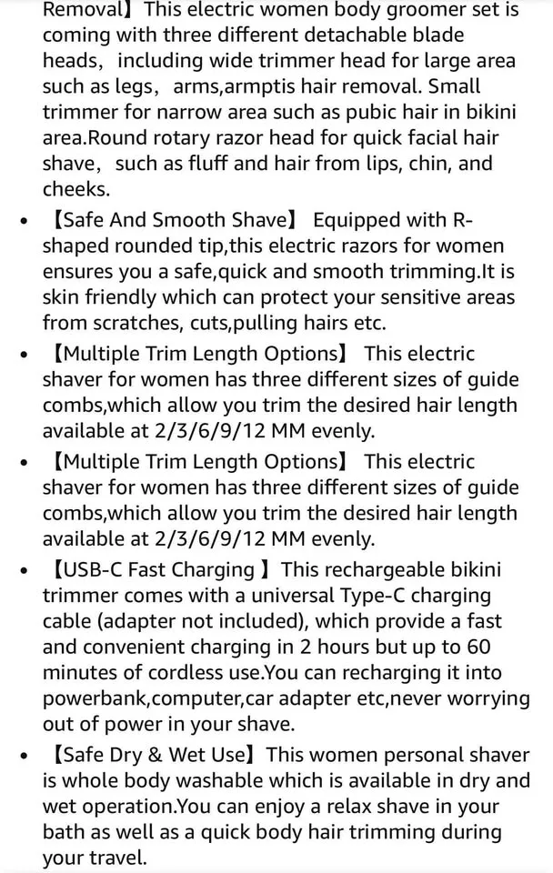 Ladies shaver -new/rechargeable waterproof image indicator(9)