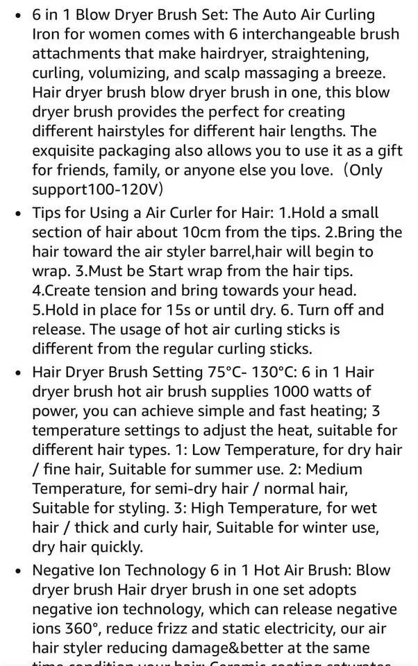 Hairstyler hot 6/1 blow dryer set-new ￼ image indicator(8)