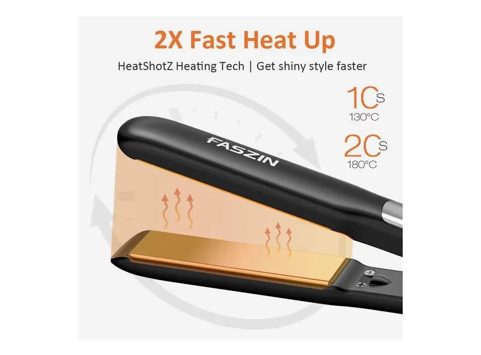 Hair straightener digital/titanium-new Multiple heat settings image indicator(3)