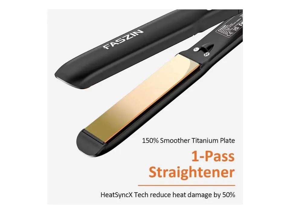 Hair straightener digital/titanium-new Multiple heat settings image indicator(4)