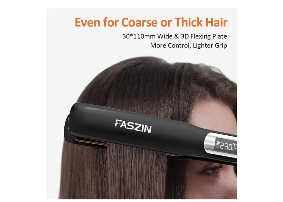 Hair straightener digital/titanium-new Multiple heat settings image indicator(7)