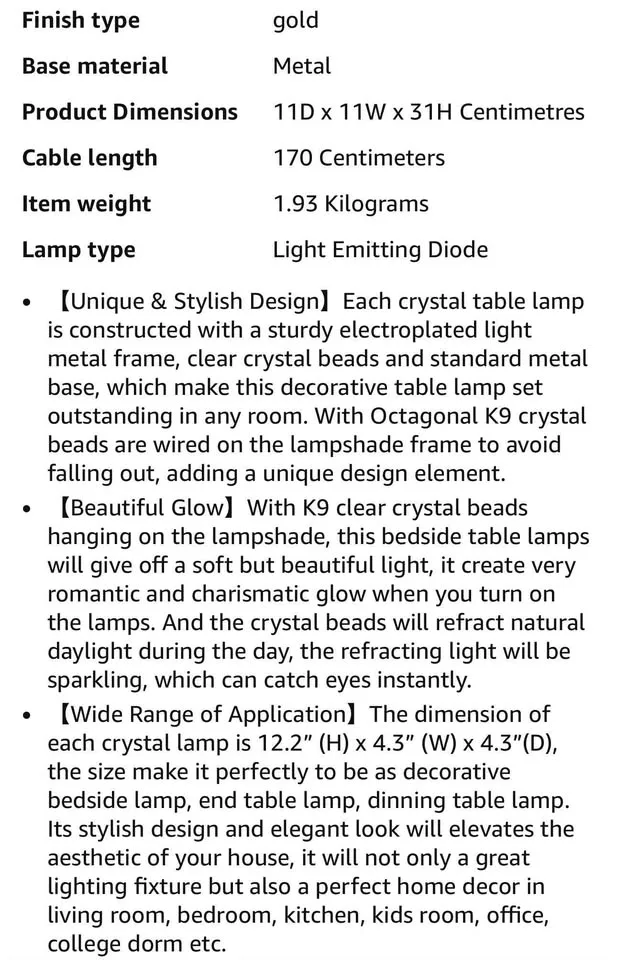 Table lamps /gold set of two-new image indicator(6)
