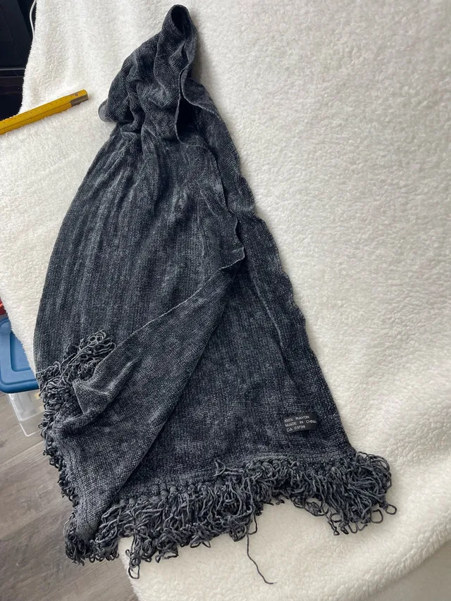 Grey Bouclé Scarf thumbnail