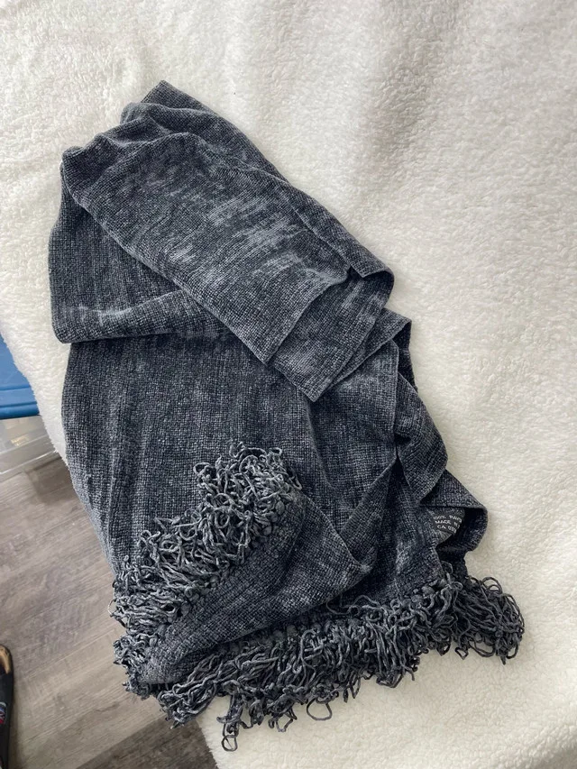 Grey Bouclé Scarf image indicator(2)