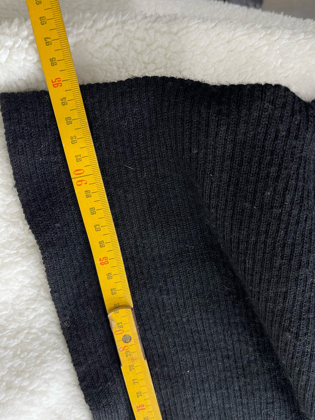 Ribbed Oversized Woven Black Scarf - photo 2