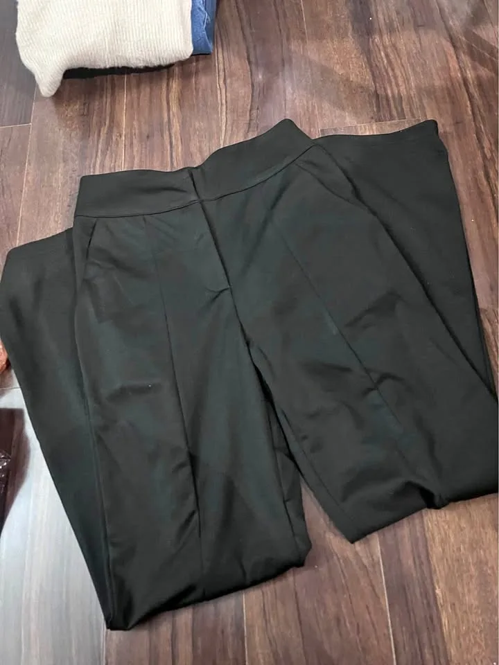 Women black flare trousers for work