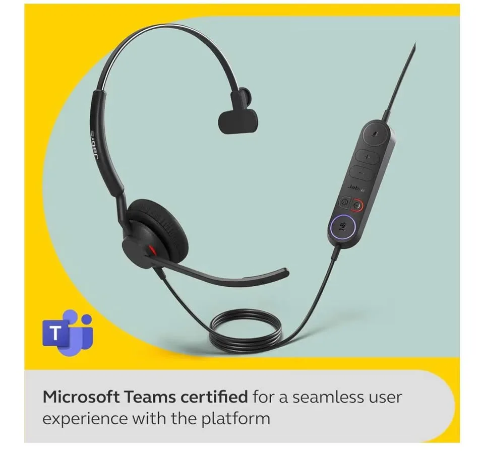 Computer headset -new-answer/mute adjust volume at fingertips image indicator(3)