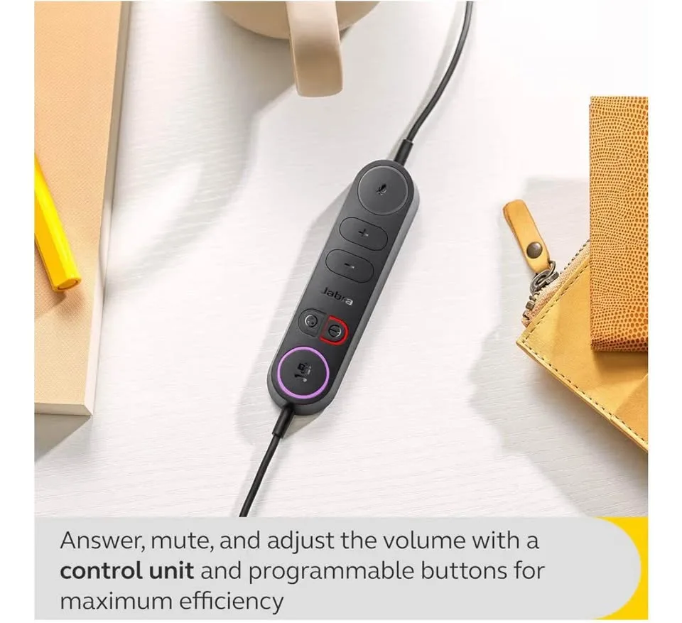 Computer headset -new-answer/mute adjust volume at fingertips image indicator(4)