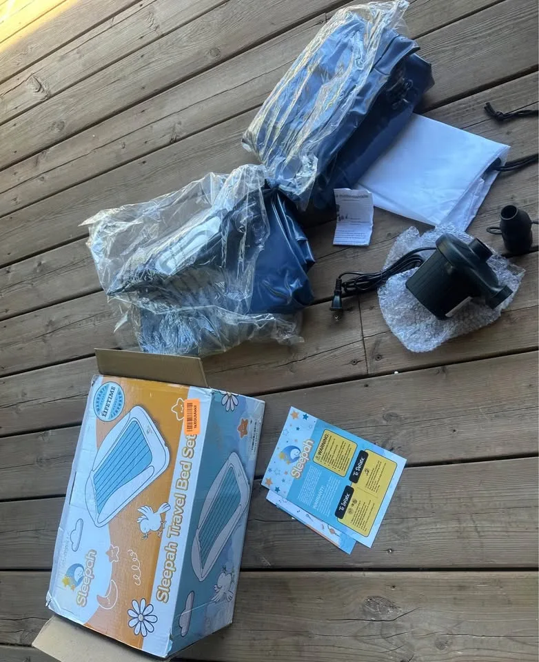 Toddler travel air mattress bed-new -inflatable/portable with el image indicator(2)