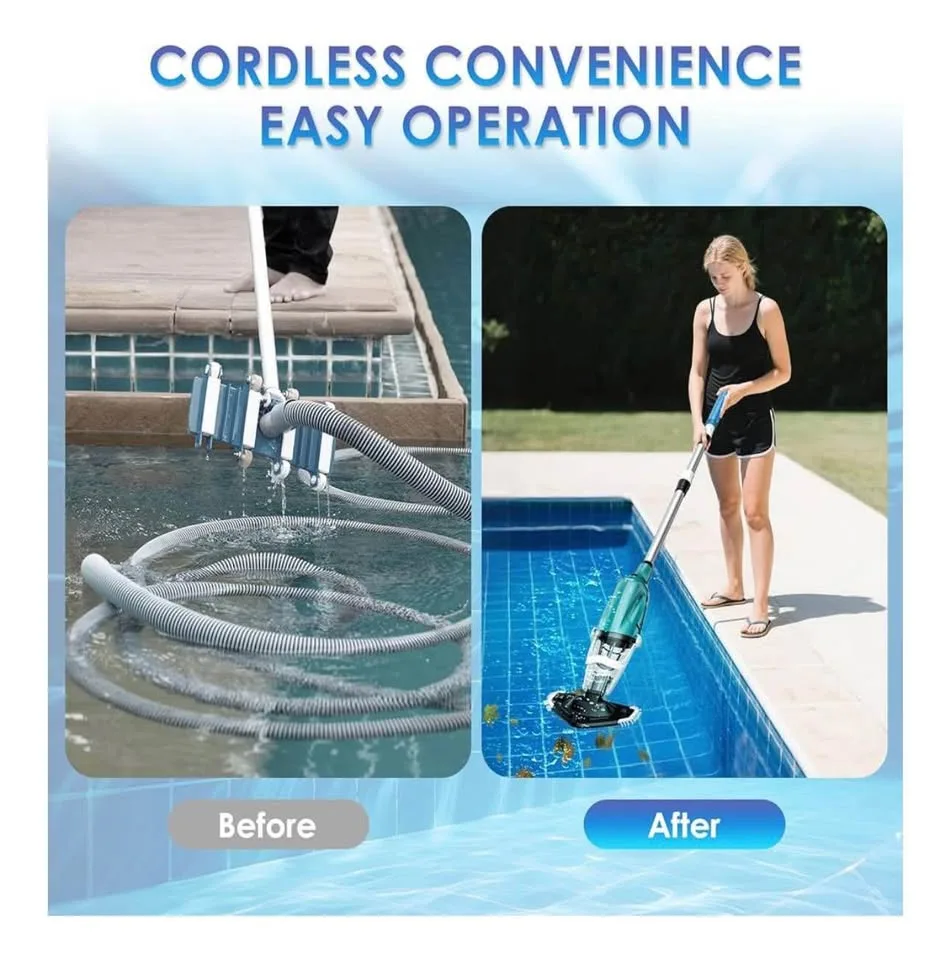 Pool vacuum-new rechargeable/cordless handheld with telescopic p image indicator(6)