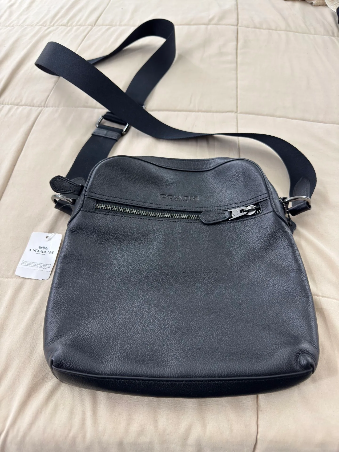 Coach Houston Flight Bag 4011 QB/BK Black Outlet thumbnail