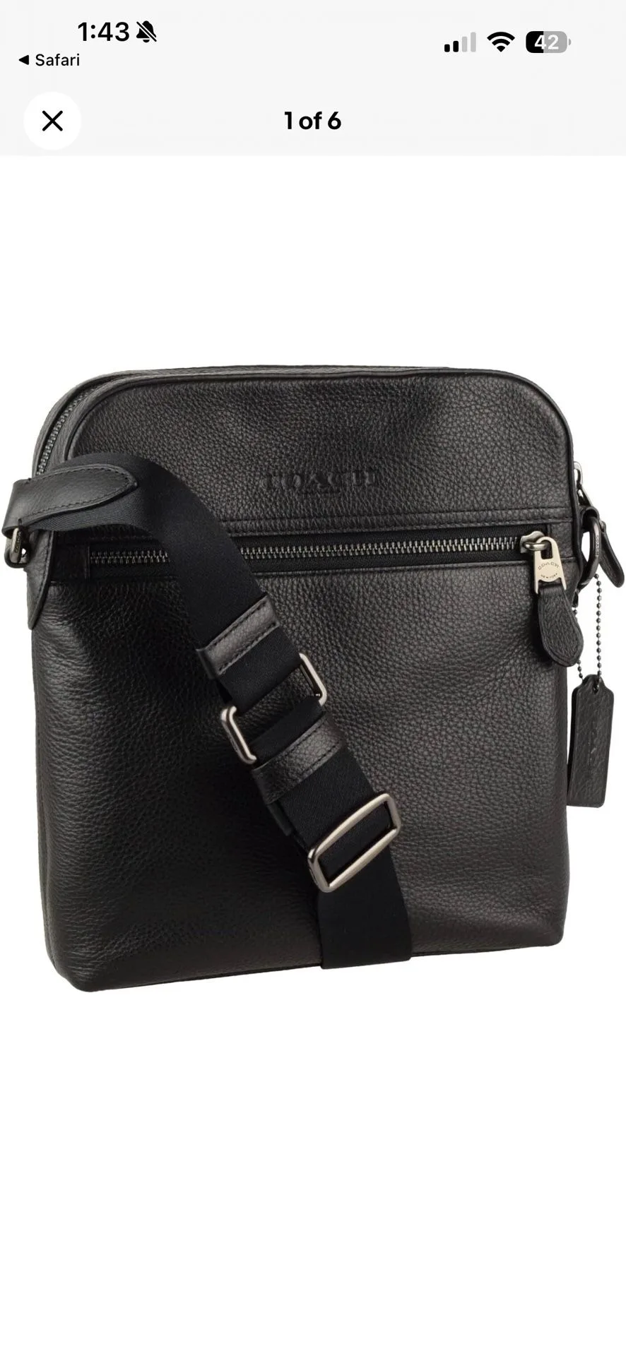 Coach Houston Flight Bag 4011 QB/BK Black Outlet image indicator(6)