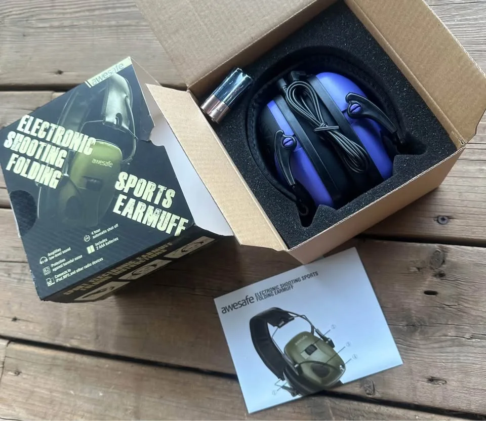 Ear protection/-new-purple for loud noise/hunting, etc. ￼ image indicator(2)