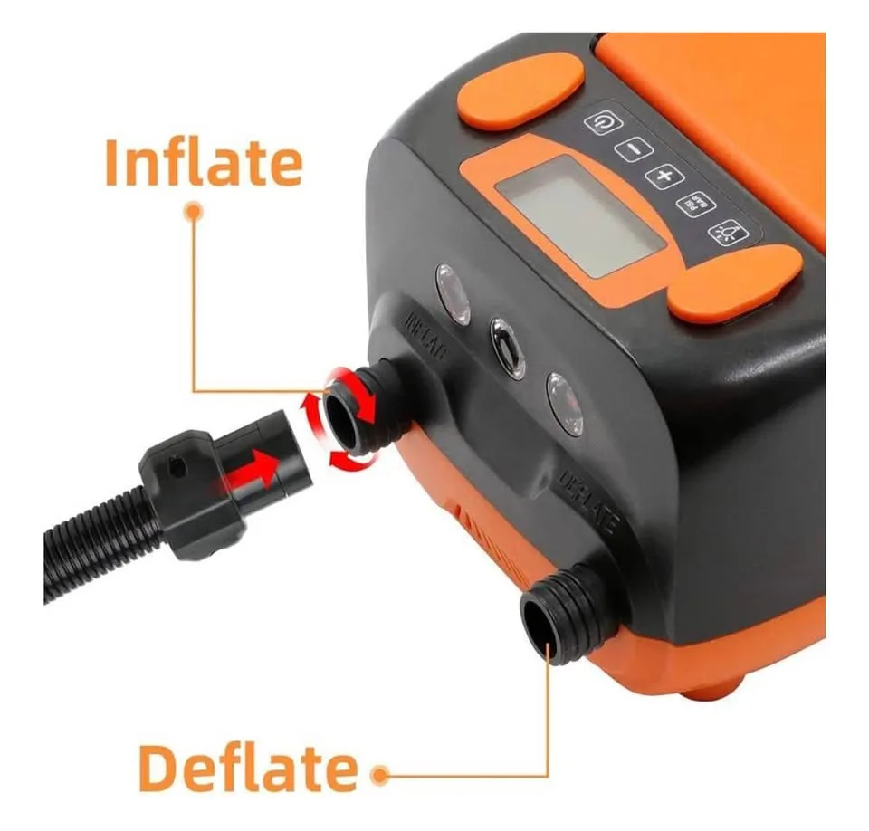 Inflatable pump/rechargeable with hose and attach-new- image indicator(4)