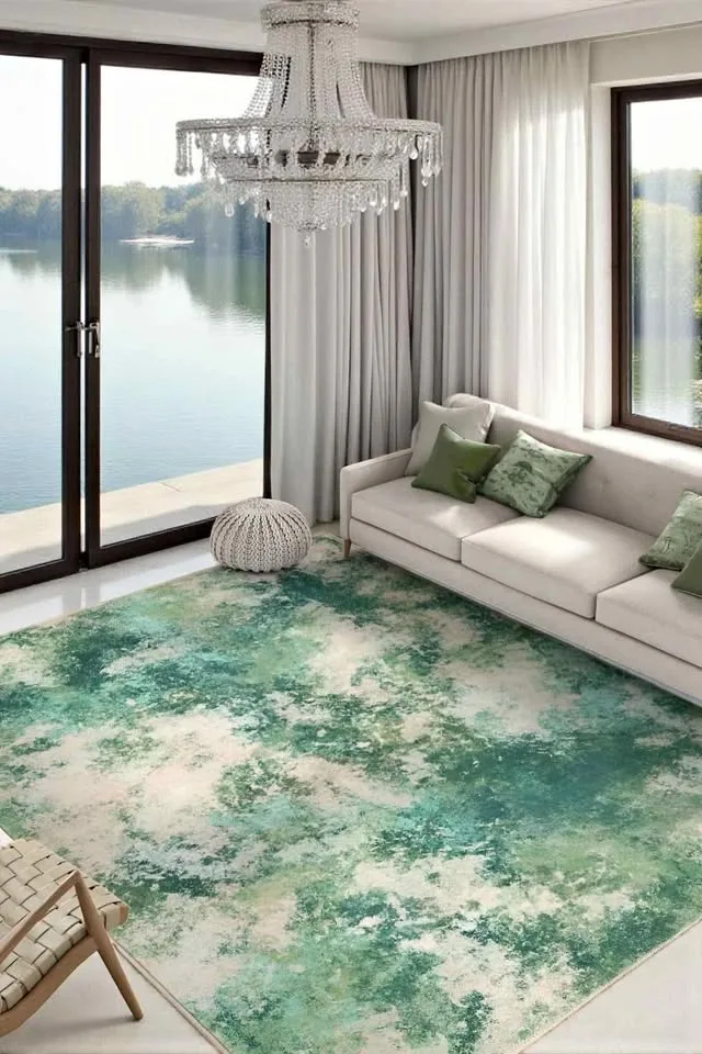 9x6 ft. ABSTRACT WATERCOLOUR AREA RUG BRAND NEW sealed thumbnail