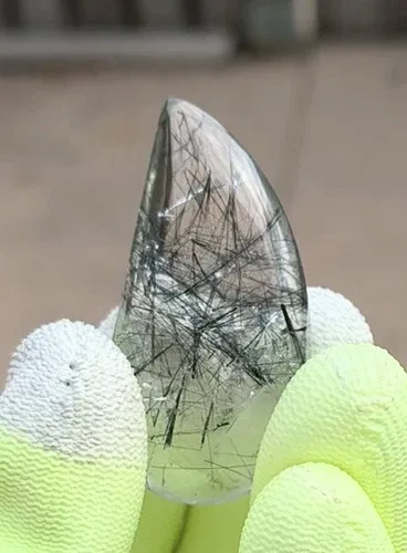 120 CTS Black Rutile Quartz, Cut & Polished image indicator(3)