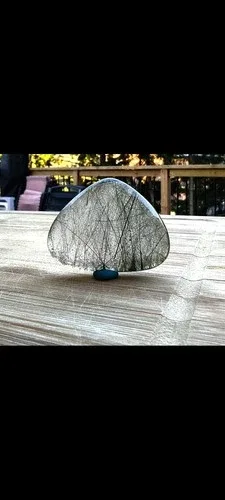 195 CTS Rutile Quartz, Cut And Polished Heart Shape, 4x2.5x1 cm image indicator(2)