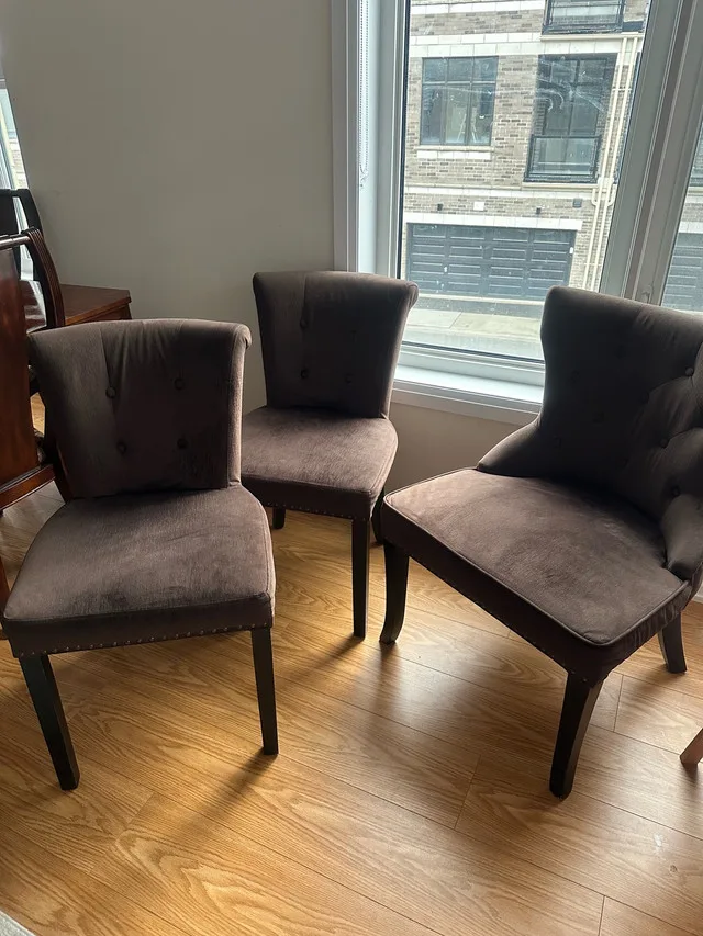 Set of 3 accent side chairs or dining chairs image indicator(3)