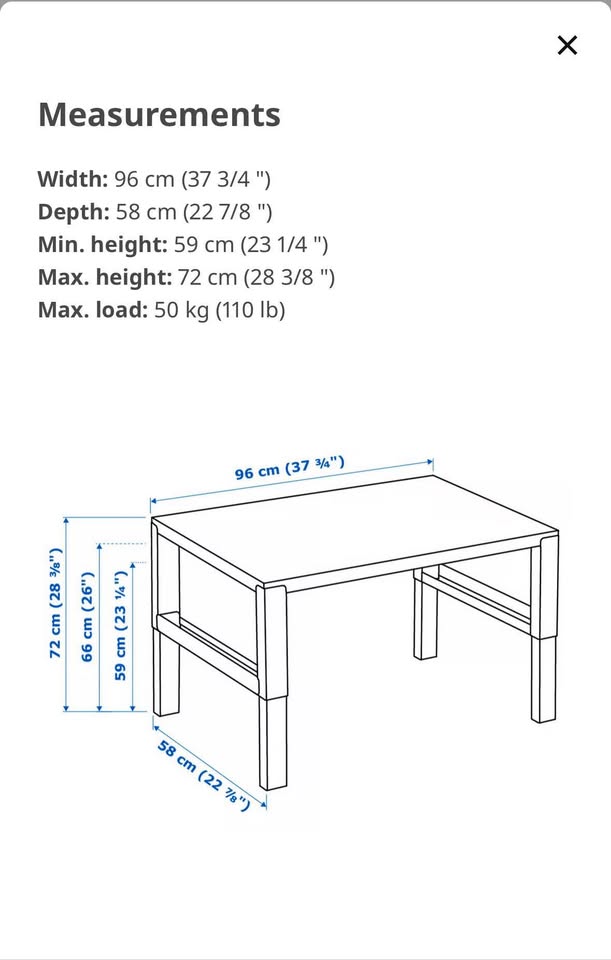 IKEA Paul Adjustable Desk - Good Used Condition - photo 3