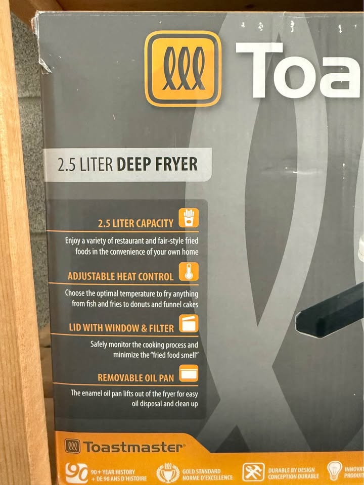 Toast master 2.5 litre counter top deep fryer - photo 2