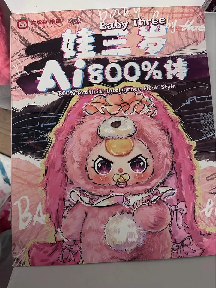 Baby Three 800% AI pink bunny with RARE crying eyes image indicator(2)