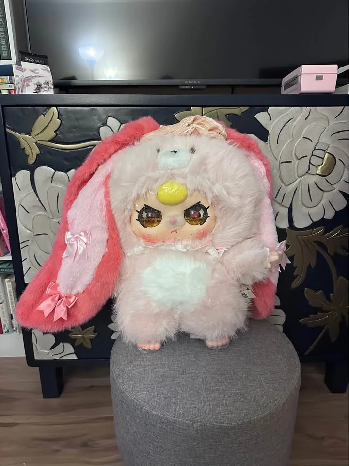 Baby Three 800% AI pink bunny with RARE crying eyes image indicator(7)