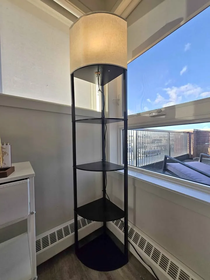 72" Modern Floor Lamp with Shelves – Black – $60 thumbnail