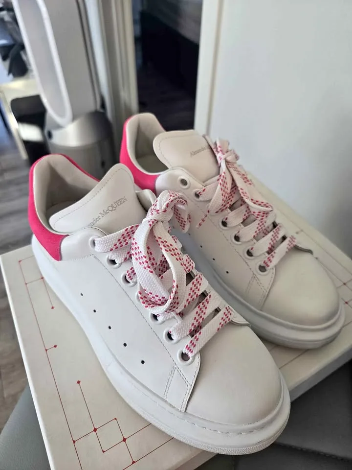 Alexander McQueen Sneakers White/Peony Pink - Size 8 thumbnail