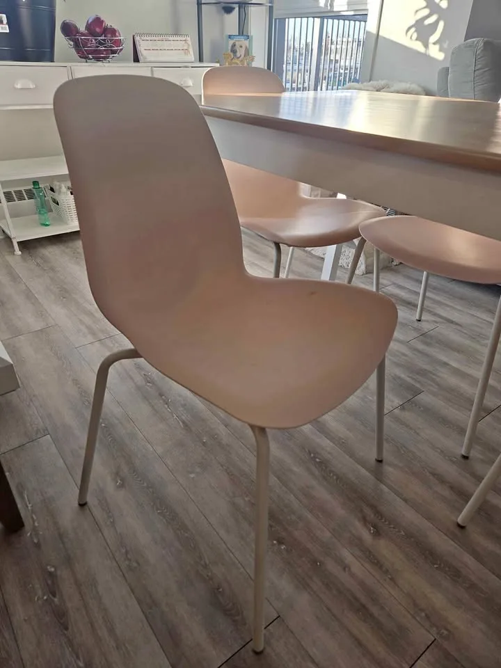 IKEA LEIFARNE Chair – Light Pink / White Legs – $20 Each thumbnail