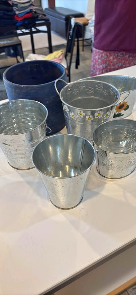 Various small pots