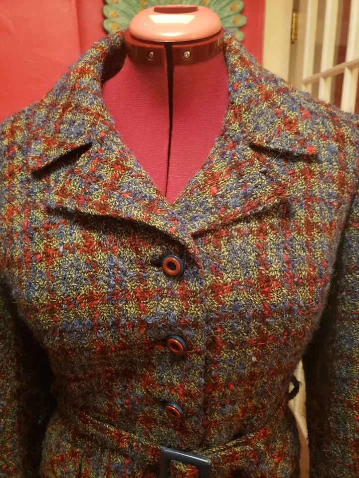 Holt Renfrew Belted Plaid Wool Coat image indicator(2)