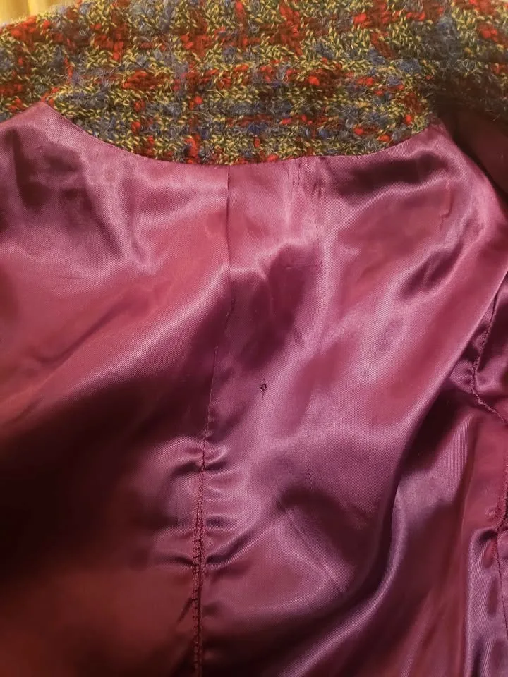 Holt Renfrew Belted Plaid Wool Coat image indicator(5)